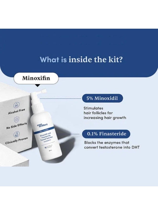 مان ماترز سيروم مينوكسيديل 5% مع فيناسترايد من مان ماترز | يمنع تساقط الشعر وترققه | ينشط نمو الشعر واللحية | غير لزج، خالي من العطور | تركيبة فائقة الفعالية، 60 مل - Image 2